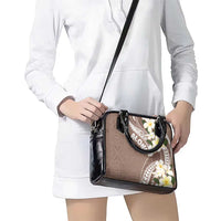 Aloha Hawaii Festive Shoulder Handbag Frangipani Lace Classic - Beige LT7 - Polynesian Pride
