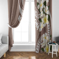 Aloha Hawaii Festive Window Curtain Frangipani Lace Classic - Beige LT7 - Polynesian Pride