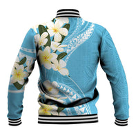 Aloha Hawaii Festive Baseball Jacket Frangipani Lace Classic - Turquoise LT7 - Polynesian Pride