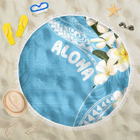 Aloha Hawaii Festive Beach Blanket Frangipani Lace Classic - Turquoise LT7 One Size 150cm Turquoise - Polynesian Pride