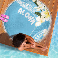 Aloha Hawaii Festive Beach Blanket Frangipani Lace Classic - Turquoise LT7 - Polynesian Pride