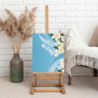 Aloha Hawaii Festive Canvas Wall Art Frangipani Lace Classic - Turquoise LT7 - Polynesian Pride