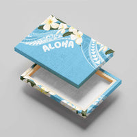 Aloha Hawaii Festive Canvas Wall Art Frangipani Lace Classic - Turquoise LT7 - Polynesian Pride