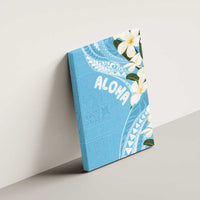 Aloha Hawaii Festive Canvas Wall Art Frangipani Lace Classic - Turquoise LT7 - Polynesian Pride