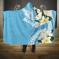 Aloha Hawaii Festive Hooded Blanket Frangipani Lace Classic - Turquoise LT7 - Polynesian Pride