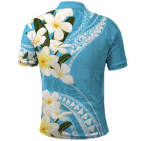 Aloha Hawaii Festive Polo Shirt Frangipani Lace Classic - Turquoise