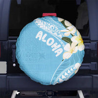 Aloha Hawaii Festive Spare Tire Cover Frangipani Lace Classic - Turquoise LT7 - Polynesian Pride