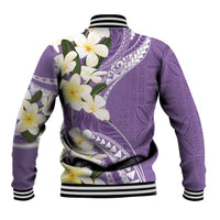 Aloha Hawaii Festive Baseball Jacket Frangipani Lace Classic - Lavender LT7 - Polynesian Pride