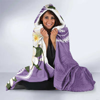 Aloha Hawaii Festive Hooded Blanket Frangipani Lace Classic - Lavender LT7 - Polynesian Pride