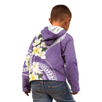 Aloha Hawaii Festive Kid Hoodie Frangipani Lace Classic - Lavender