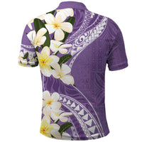 Aloha Hawaii Festive Polo Shirt Frangipani Lace Classic - Lavender