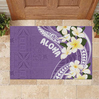Aloha Hawaii Festive Rubber Doormat Frangipani Lace Classic - Lavender LT7 Lavender - Polynesian Pride