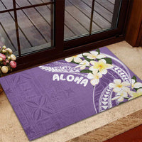 Aloha Hawaii Festive Rubber Doormat Frangipani Lace Classic - Lavender LT7 - Polynesian Pride