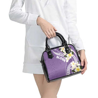 Aloha Hawaii Festive Shoulder Handbag Frangipani Lace Classic - Lavender LT7 - Polynesian Pride