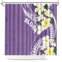Aloha Hawaii Festive Shower Curtain Frangipani Lace Classic - Lavender LT7 Lavender - Polynesian Pride