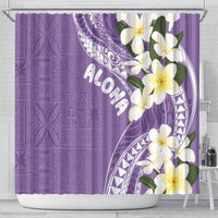 Aloha Hawaii Festive Shower Curtain Frangipani Lace Classic - Lavender LT7 - Polynesian Pride