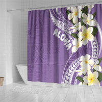 Aloha Hawaii Festive Shower Curtain Frangipani Lace Classic - Lavender LT7 - Polynesian Pride