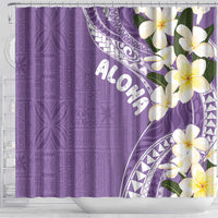 Aloha Hawaii Festive Shower Curtain Frangipani Lace Classic - Lavender LT7 - Polynesian Pride