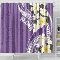 Aloha Hawaii Festive Shower Curtain Frangipani Lace Classic - Lavender LT7 - Polynesian Pride