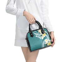 Aloha Hawaii Festive Shoulder Handbag Frangipani Lace Classic - Teal LT7 - Polynesian Pride