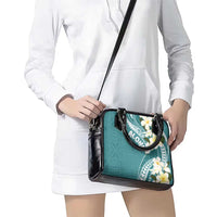 Aloha Hawaii Festive Shoulder Handbag Frangipani Lace Classic - Teal LT7 - Polynesian Pride