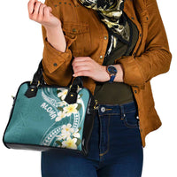 Aloha Hawaii Festive Shoulder Handbag Frangipani Lace Classic - Teal LT7 - Polynesian Pride
