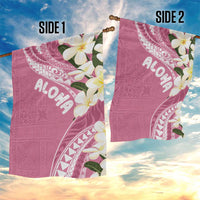 Aloha Hawaii Festive Garden Flag Frangipani Lace Classic - Rosy LT7 - Polynesian Pride
