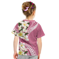 Aloha Hawaii Festive Kid T Shirt Frangipani Lace Classic - Rosy