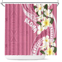 Aloha Hawaii Festive Shower Curtain Frangipani Lace Classic - Rosy LT7 Pink - Polynesian Pride