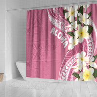 Aloha Hawaii Festive Shower Curtain Frangipani Lace Classic - Rosy LT7 - Polynesian Pride