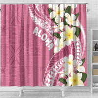 Aloha Hawaii Festive Shower Curtain Frangipani Lace Classic - Rosy LT7 - Polynesian Pride