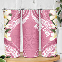 Aloha Hawaii Festive Skinny Tumbler Frangipani Lace Classic - Rosy