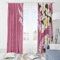 Aloha Hawaii Festive Window Curtain Frangipani Lace Classic - Rosy LT7 - Polynesian Pride