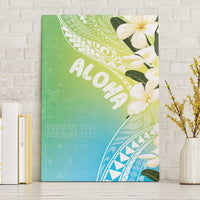 Aloha Hawaii Festive Canvas Wall Art Frangipani Lace Classic - Summer Vibes LT7 Without Frame Blue Green - Polynesian Pride