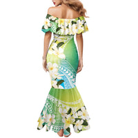 Aloha Hawaii Festive Family Matching Mermaid Dress and Hawaiian Shirt Frangipani Lace Classic - Summer Vibes