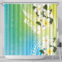 Aloha Hawaii Festive Shower Curtain Frangipani Lace Classic - Summer Vibes LT7 - Polynesian Pride