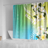 Aloha Hawaii Festive Shower Curtain Frangipani Lace Classic - Summer Vibes LT7 - Polynesian Pride