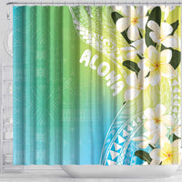 Aloha Hawaii Festive Shower Curtain Frangipani Lace Classic - Summer Vibes LT7 - Polynesian Pride