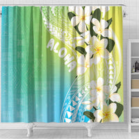 Aloha Hawaii Festive Shower Curtain Frangipani Lace Classic - Summer Vibes LT7 - Polynesian Pride