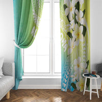Aloha Hawaii Festive Window Curtain Frangipani Lace Classic - Summer Vibes LT7 - Polynesian Pride