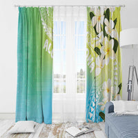 Aloha Hawaii Festive Window Curtain Frangipani Lace Classic - Summer Vibes LT7 - Polynesian Pride