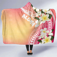 Aloha Hawaii Festive Hooded Blanket Frangipani Lace Classic - Spring Vibes LT7 One Size Colorful - Polynesian Pride