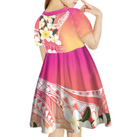 Aloha Hawaii Festive Kid Short Sleeve Dress Frangipani Lace Classic - Spring Vibes