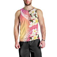 Aloha Hawaii Festive Men Tank Top Frangipani Lace Classic - Spring Vibes LT7 - Polynesian Pride