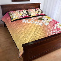 Aloha Hawaii Festive Quilt Bed Set Frangipani Lace Classic - Spring Vibes