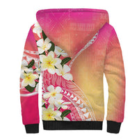 Aloha Hawaii Festive Sherpa Hoodie Frangipani Lace Classic - Spring Vibes LT7 - Polynesian Pride