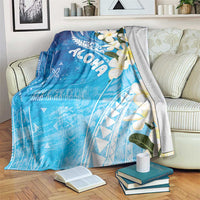 Aloha Hawaii Festive Blanket Frangipani Lace Classic - Oceanic LT7 Navy - Polynesian Pride