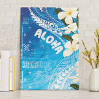Aloha Hawaii Festive Canvas Wall Art Frangipani Lace Classic - Oceanic LT7 Without Frame Navy - Polynesian Pride