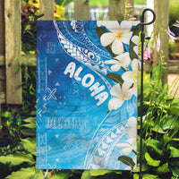 Aloha Hawaii Festive Garden Flag Frangipani Lace Classic - Oceanic LT7 Garden Flag Navy - Polynesian Pride