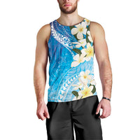 Aloha Hawaii Festive Men Tank Top Frangipani Lace Classic - Oceanic LT7 - Polynesian Pride